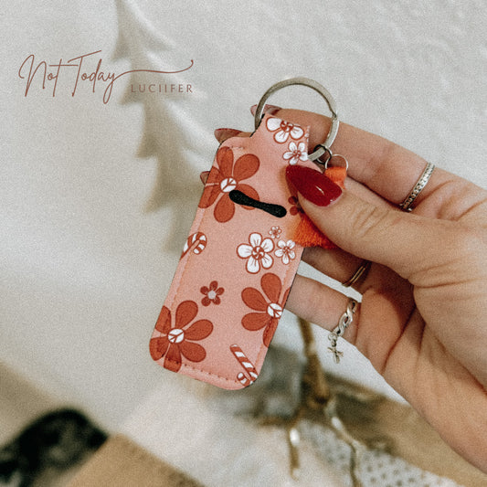 Festive Blooms Peppermint Chapstick Holder